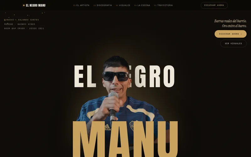 Captura de la web de El Negro Manu
