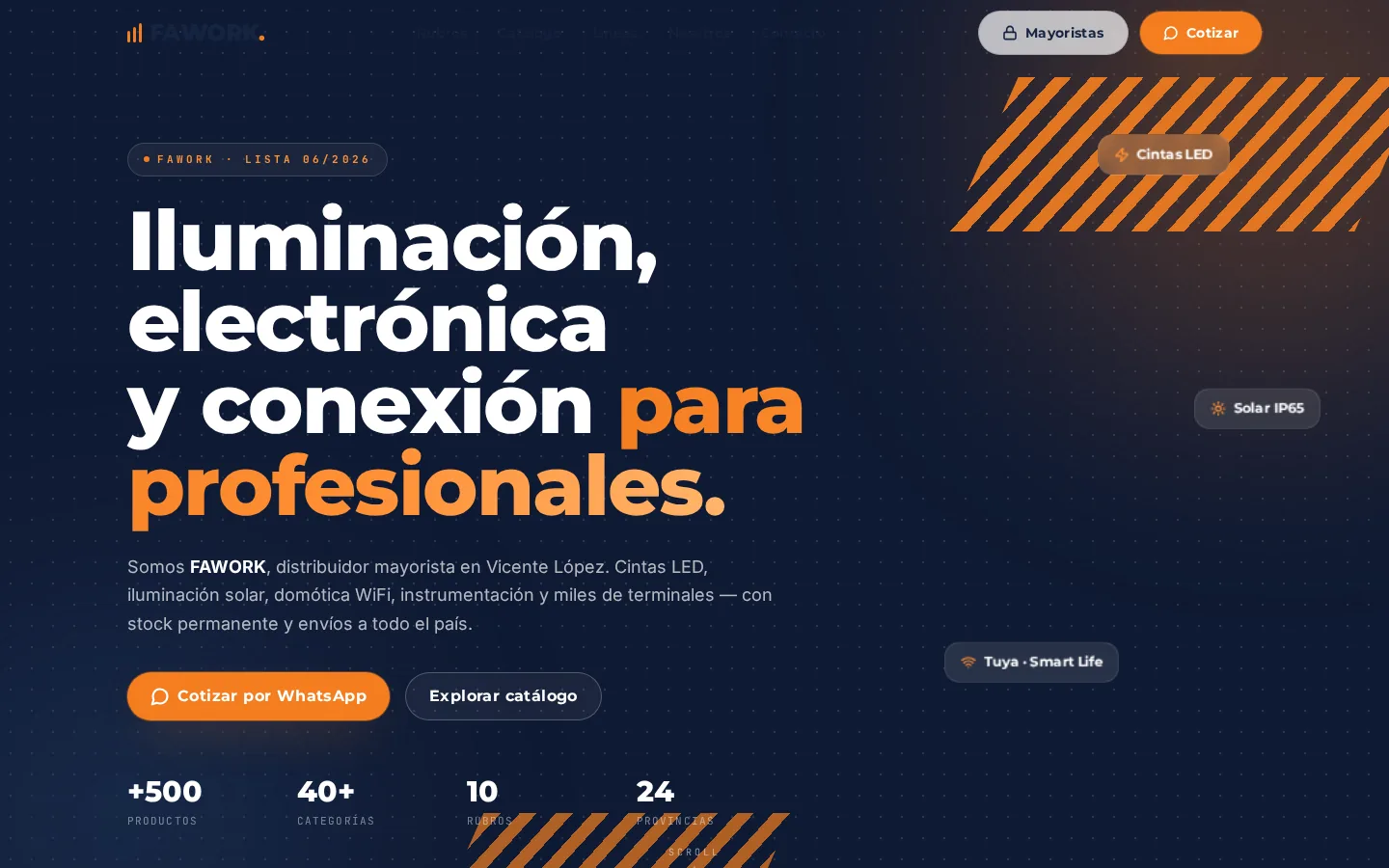 Captura de la web de Fawork