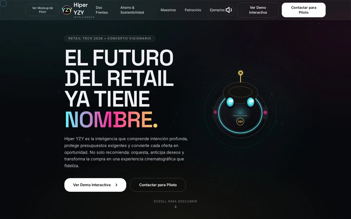 Captura de la web de Hiper YZY