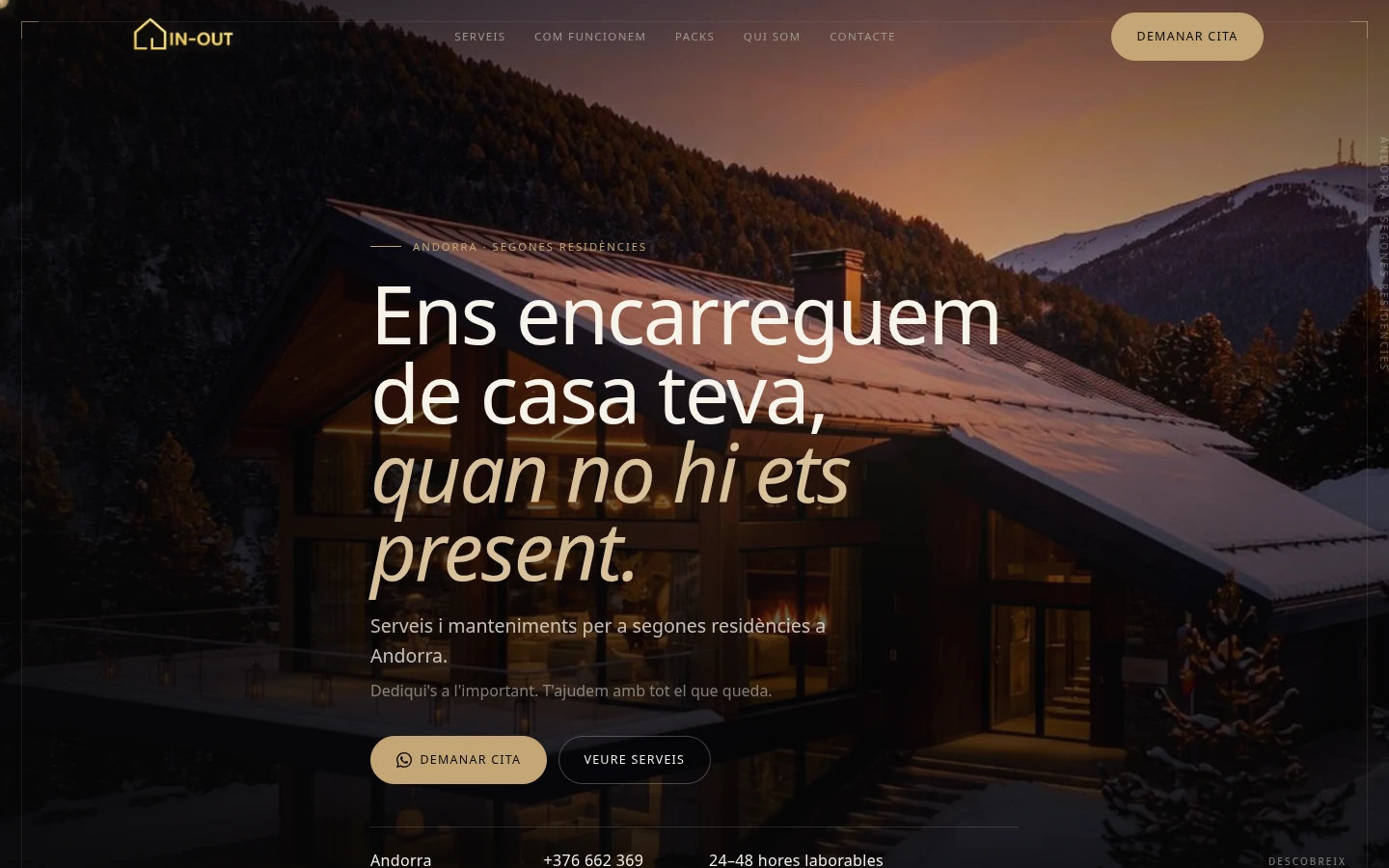 Captura de la web de InOut